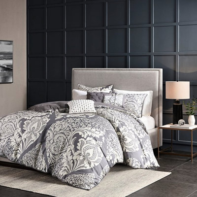 Housse de couette imprimée 6 pièces, fermeture à boutons complexe pour lits