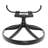 Cast Aluminum Patio Swivel Chair 2PCS With Black Frame and Blue Cushions