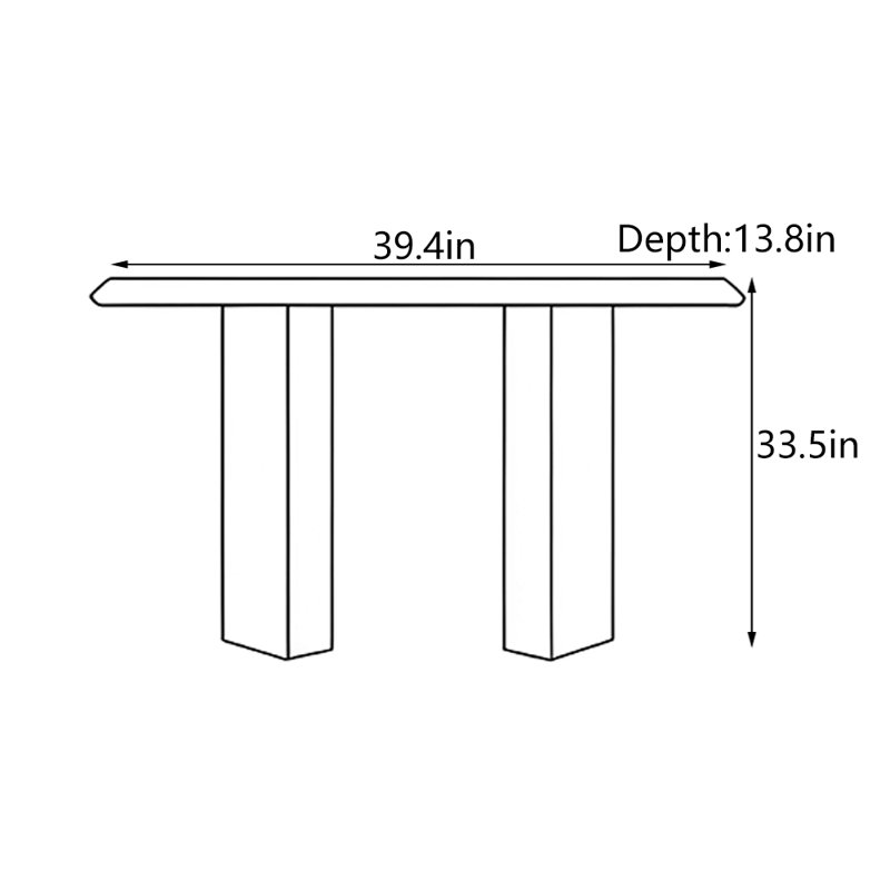 Chinese Style Console Table, 33.5" H x 39.4" W x 13.8" D, Black