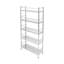 Étagère de rangement autoportante à 5 niveaux en acier inoxydable pour salles de bain, salons, toilettes, bureaux, cuisines