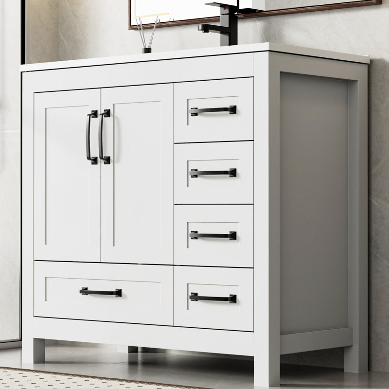 Ensemble de meuble-lavabo simple 36 po avec comptoir Sharee, robinet économiseur d'eau Sharee