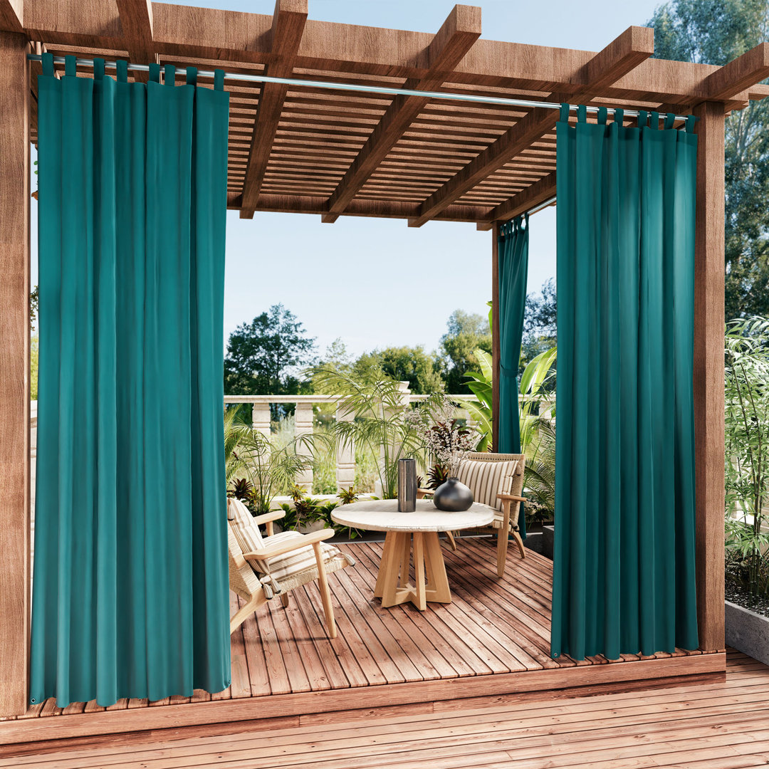 Antina Outdoor Solid Single Curtain Panel Ebern Designs Curtain 