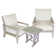 Copland 3-Piece Teak Bistro Set with Cushions