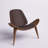 Mid-Century Modern Lounge Accent Chair with Curved Backrest, Faux Leather Upholstery & Solid Wood Frame, Comfortable Reading Chair for Living Room, Bedroom & Office-1421585719-1420394772