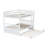 Full Over Full Solid Wood Bunk Bed With Trundle&Ladder, Convertible to 2 Full Size Beds-1180715794
