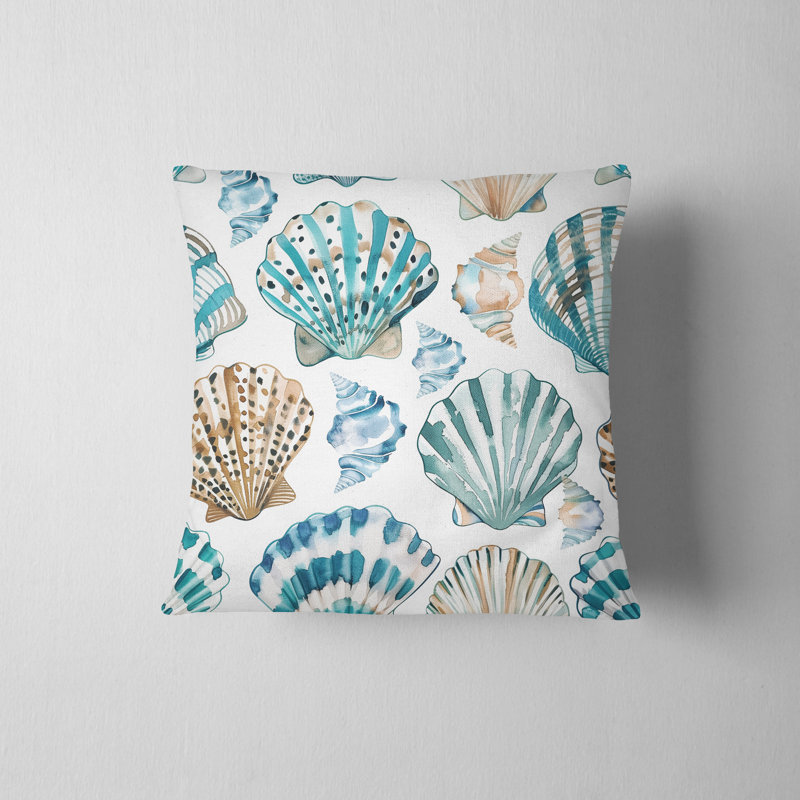 Housse de coussin Seashell Seafoam Soiree, H 22 po x l 22 po