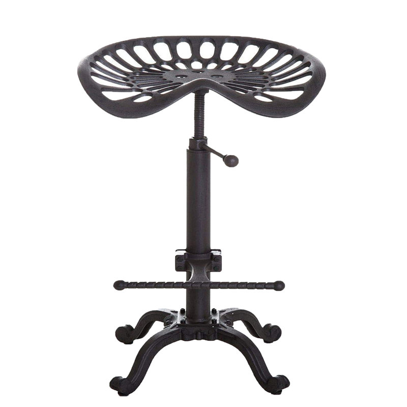 Elinna Swivel Adjustable Height Counter Stool with Metal Frame, Rust