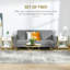 Ensemble de 2 tables de chevet, table de chevet avec tiroir et tablette-876793406