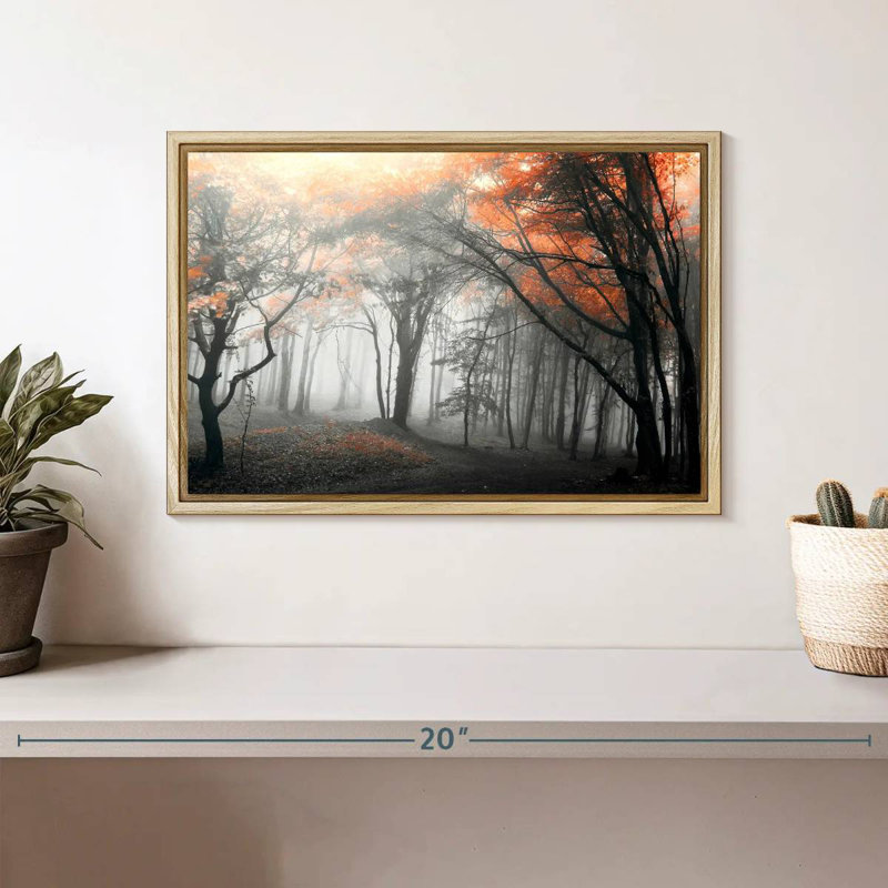 Autumn Grove II, Cadre flottant en bois naturel, 13 po x 9 po