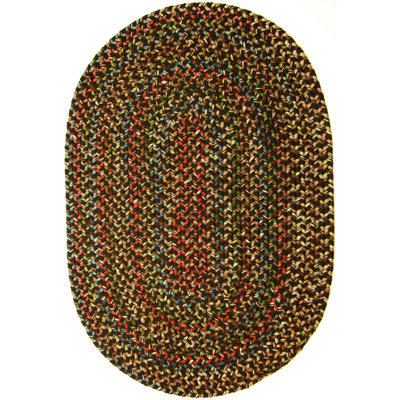 Tapis intérieur/extérieur brun tressé géométrique Deckerville