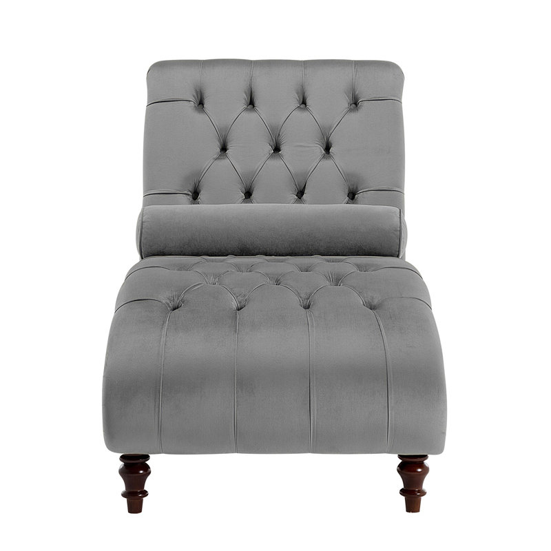 Douglas Upholstered Chaise Lounge, Light Grey