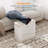 Small Shoe Storage Bench with Flip Drawer and Cushion for Entryway
