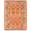 Tapis décoratif en laine de conception unique 4 pi 3 po x 5 pi 10 po noué à la main New Age