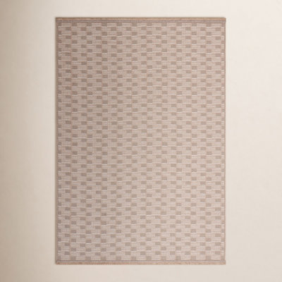 Eloi Natural Ivory Checkered Jute Rug