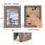 Cadre photo rustique en bois gris de 16,8 cm (6,6 po), compatible avec les photos de 12,7 x 17,8 cm (5 x 7 po), à poser au mur ou sur une table - Lot de 2