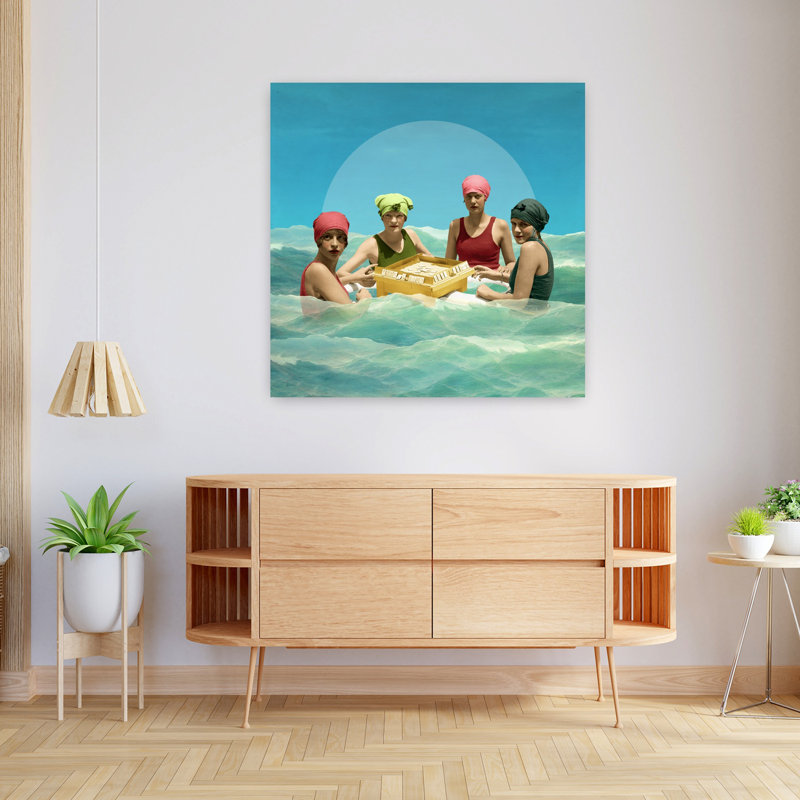«Summer Beach Game Playful Retro», H 36 po x l 36 po