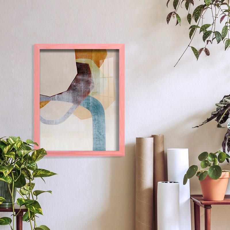 «Garak Desert Rockfall I», impression encadrée sur papier, H 15 po x l 12 po x P 1 po, Rose