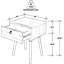 Table de chevet en bois massif Caden