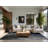 Soft Plush Menahan Meteor Shower Sky Modern & Contemporary Geometric Shapes Area Rug in Gray – Navy Binding-2073998579