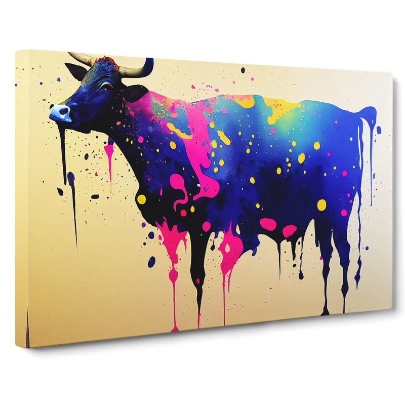 Cow Splash Vol.3 Abstract - Wrapped Canvas, 40cm H x 60cm W x 3cm D