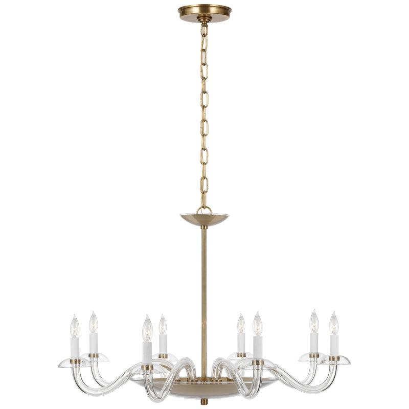 Brigitte 8 - Light Chandelier, Antique Brass