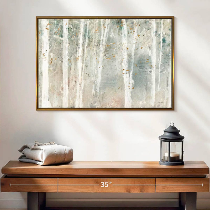 A Woodland Walk I, 25 po x 17 po, Cadre flottant doré