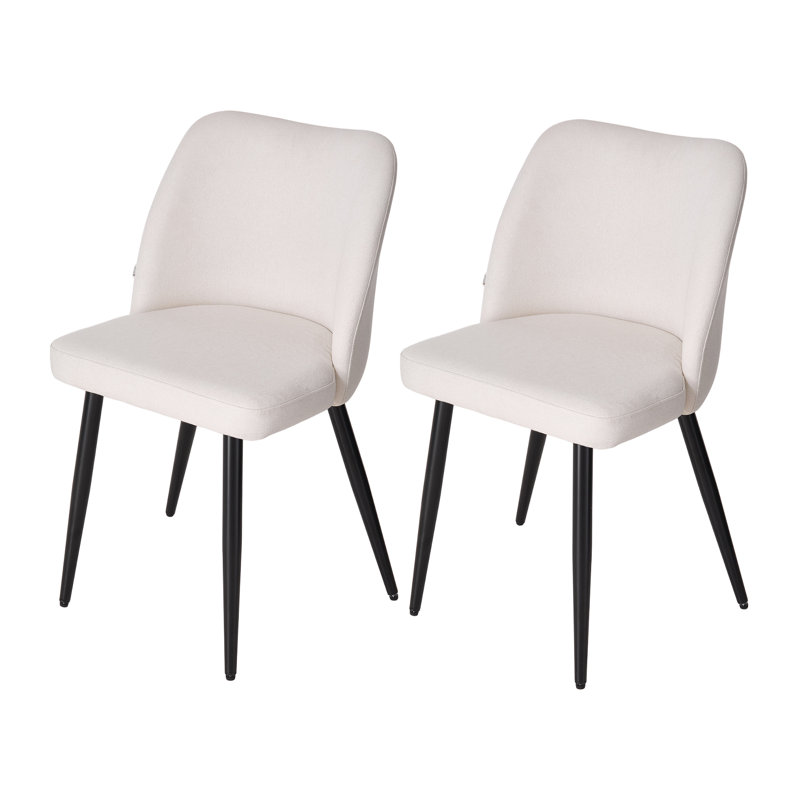 50cm H Upholstered Wing Back Accent, White