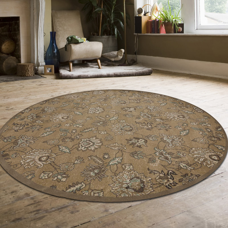 Ackermanville Floral Indoor Rug, Round 5'3"