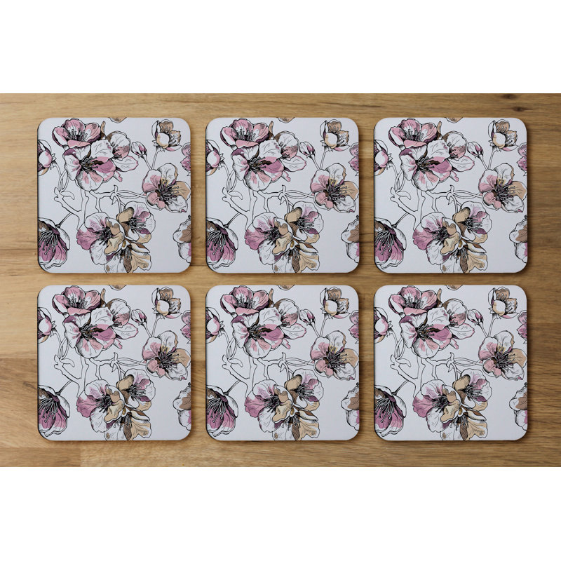 Square 6 Piece Coaster Set