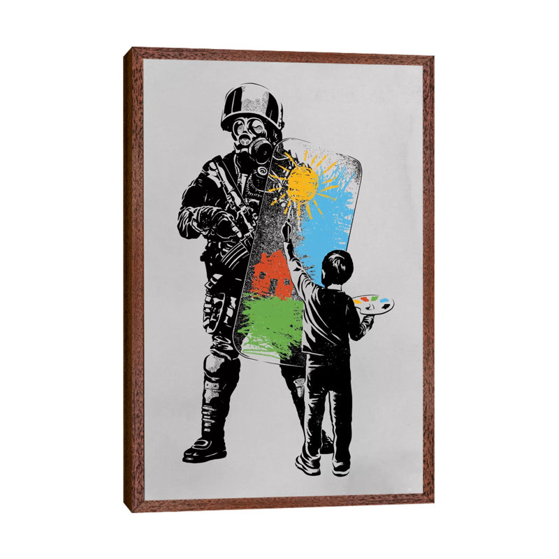 Turmoil by Rob Dobi - Print on Canvas, 101.6 cm H x 66.04 cm W, Brown Framed