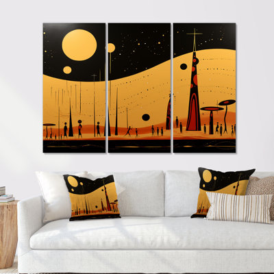 Danse zoulou, paysage tribal africain - Art mural tribal africain