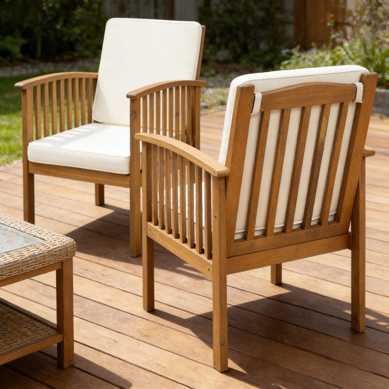 Patio CLUB CHAIR SET, beige, Brown