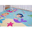 Le tapis Wildkin pour enfants de 39 x 58 pouces pour garçons et filles, idéal pour les salles de classe, les salles de jeux et les chambres à coucher, est doté d'un envers antidérapant et de bordures rembourrées en nylon durable (sirènes)