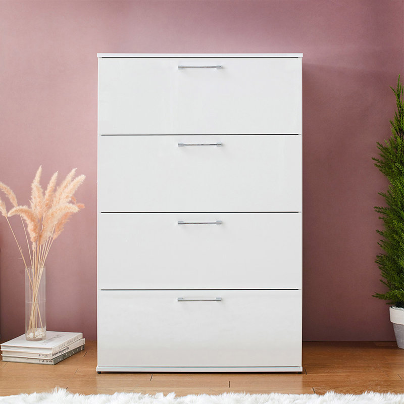 Commode blanche à quatre tiroirs Bliss, Blanc