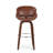 Mid-Century Modern Upholstered Swivel Barstool-1726644350