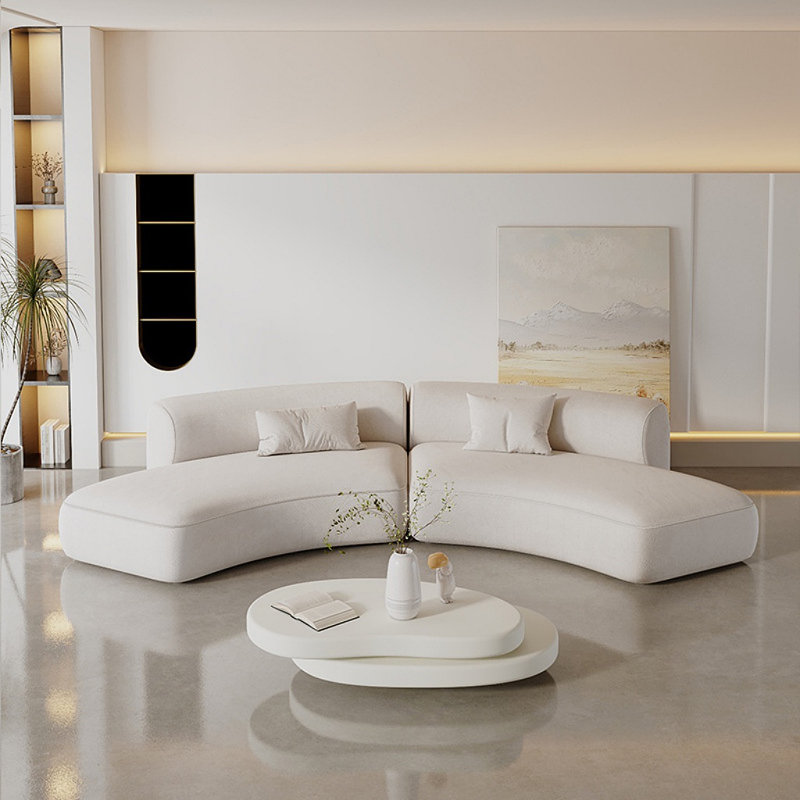 Canapé de luxe moderne à lumière simple, H 30,71 po x l 125,98 po x P 31,5 po