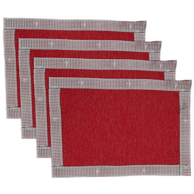 Lily Collection Polyester No Pattern Rectangle Placemat