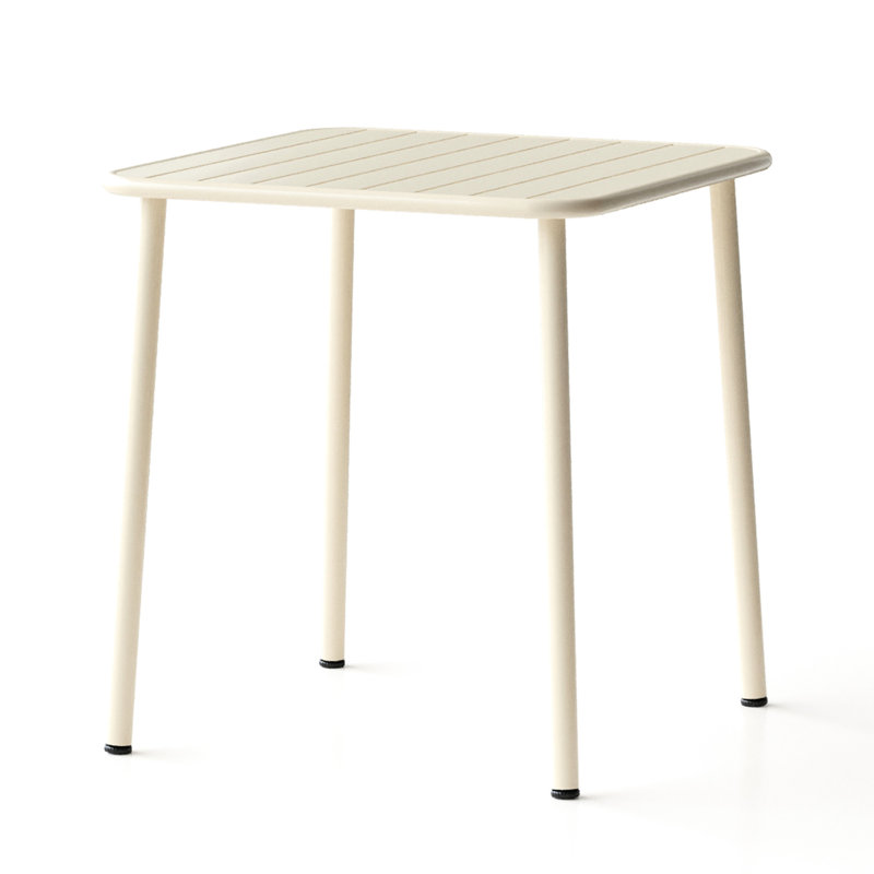 Table de salle à manger d'extérieur moderne et simple, couleur blanche rétro, eau, pour salle à manger en plein air, 27,4 po