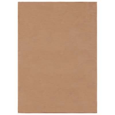 Faux Rabbit Fur Performance Machine Washable Solid Color Rug