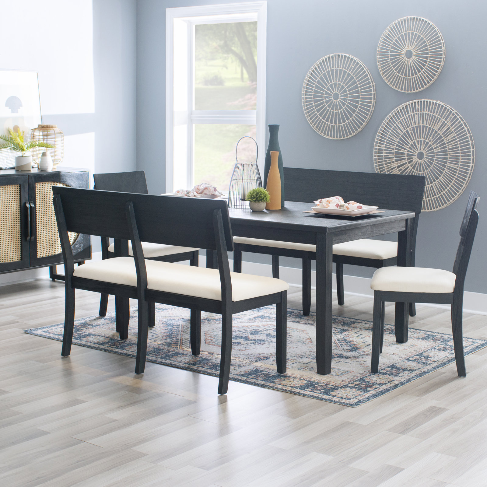 Entwistle Cotton Acacia Dining Chair, Dark Charcoal