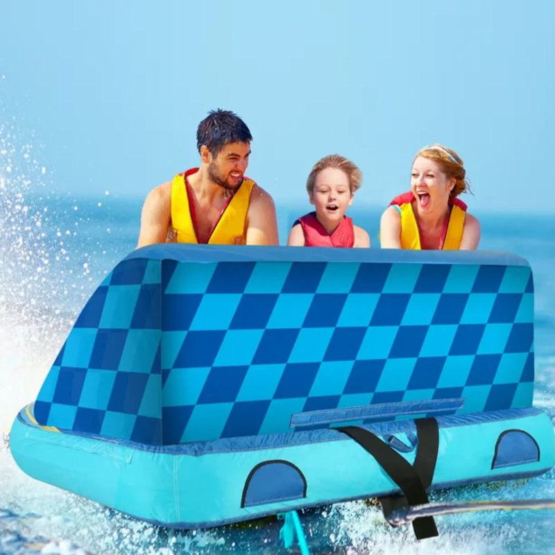 Tube gonflable pour 3 personnes, bleu