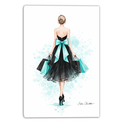 «Elegant Fashion Portrait», art mural sur toile tendue