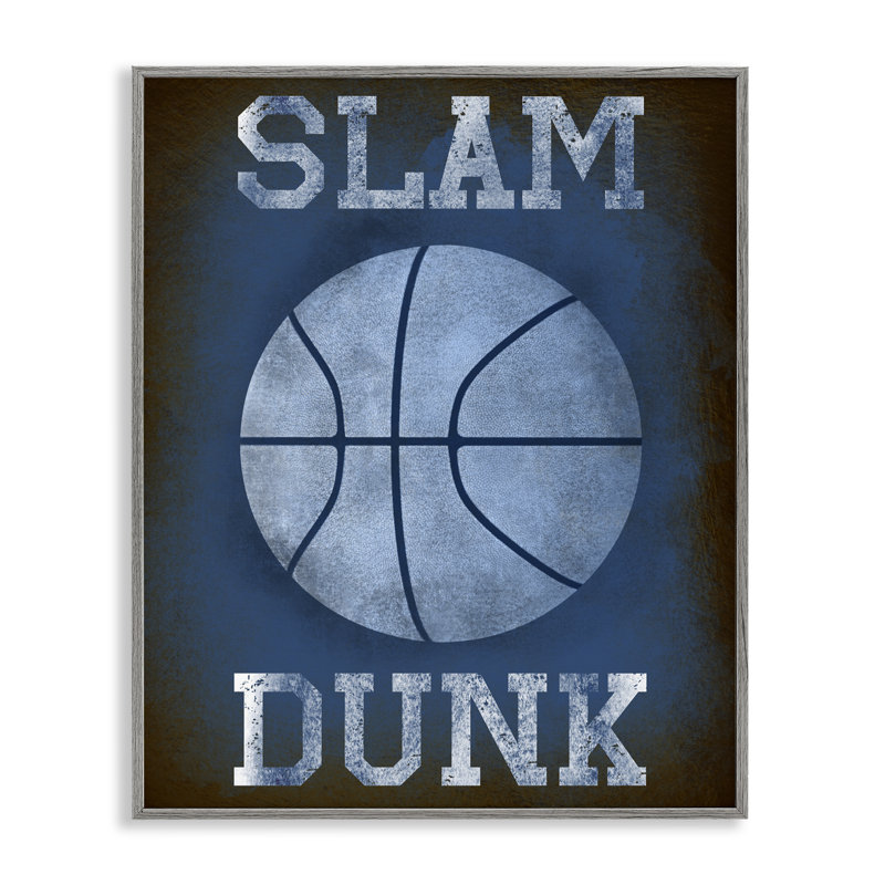 Estampe numérique Slam Dunk bleu marine, design par Marcus Prime, Estampe numérique Farmhouse, H 20 po x l 16 po