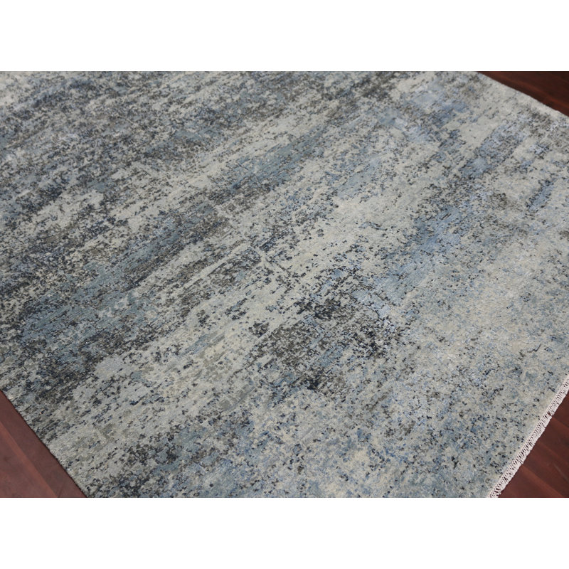 Mystique Abstract Area Rug in Blue, Rectangle 12' x 15'