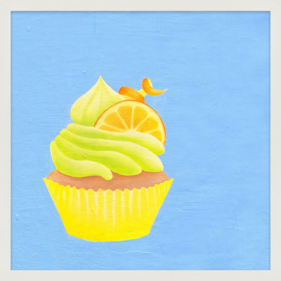 Orange Sunrise Cupcake Print by Katy Montica
