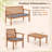 4 - Person Acacia Wood Patio Conversation Set with Cushions-404279848