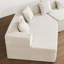 Aucun assemblage requis - Module de confort respirant beige à siège profond de style géométrique moderne à siège profond de 127,5 po-1690454242