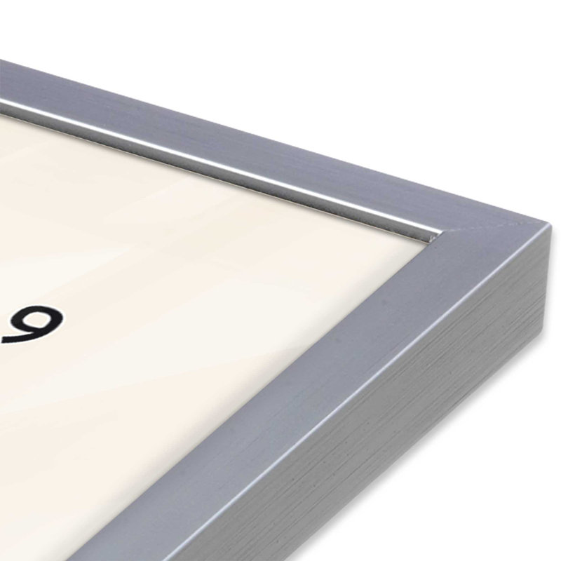 Impression minimaliste de la Chronique du Bauhaus, H 15,25 po x l 12,25 po, Chrome poli