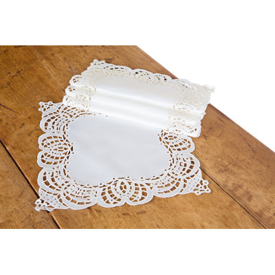 Wedgeworth Polyester Floral Square Doily