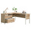 Bureau en L, finition brune